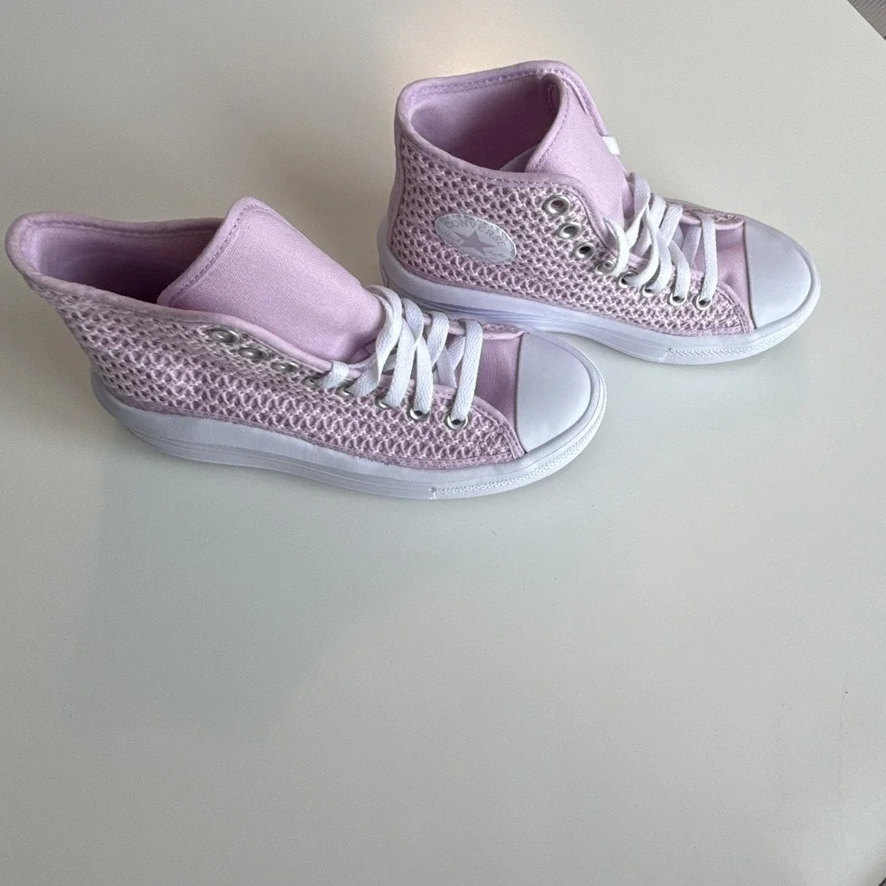 Converse W Chuck Taylor All Star Platform Crochet Stardust Kids/Tween High Tops